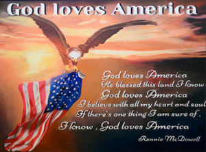 "God Loves America" - Print