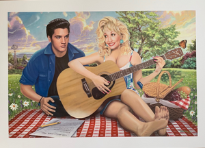 "I Will Always Love You" (Elvis Presley & Dolly Parton) Limited Edition Painting on Canvas